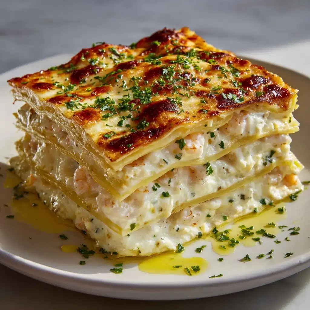 Garlic Butter Shrimp Scampi Lasagna Recipe