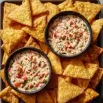 Nacho Triangles with Salsa-Ranch Dipping Sauce Recipe