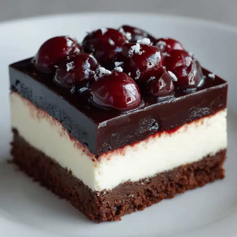 Irresistible Cherry Chocolate Brownie Cheesecake Bars Recipe