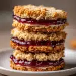 Healthy Flourless Peanut Butter & Jelly Cookie Sandwiches Recipe