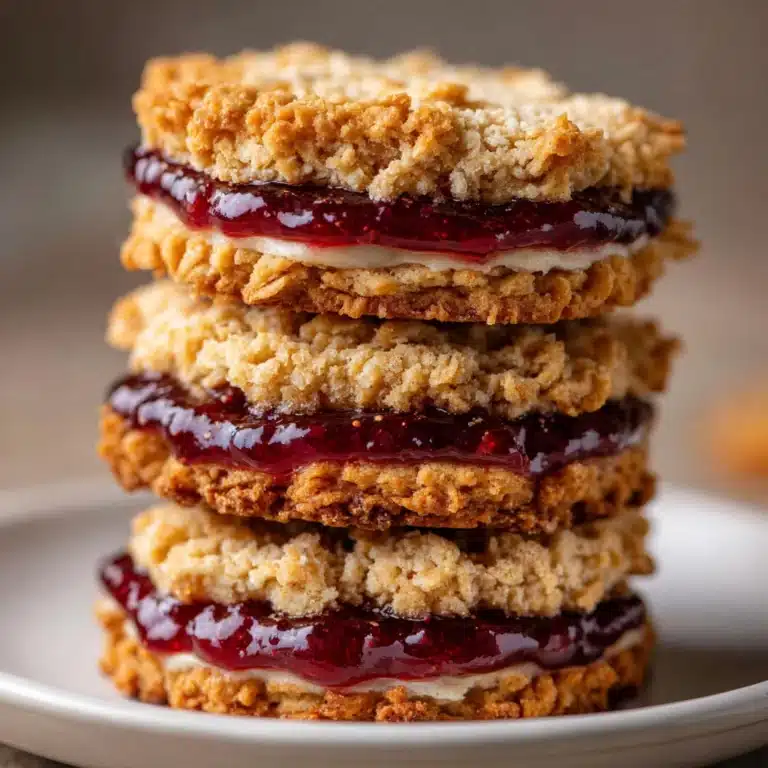 Healthy Flourless Peanut Butter & Jelly Cookie Sandwiches Recipe