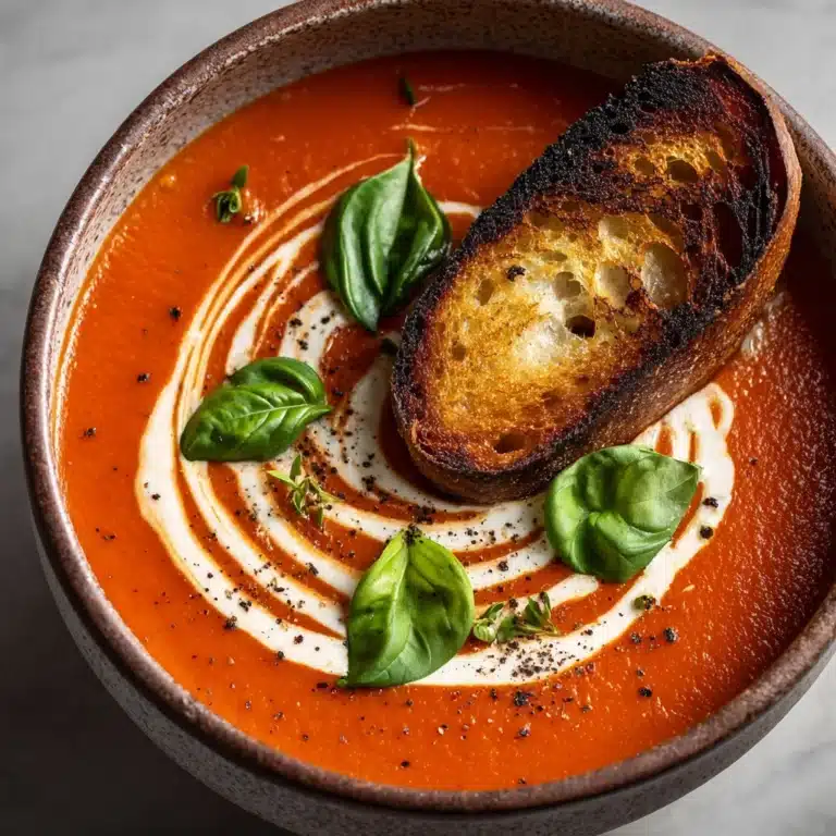 Easy Creamy Tomato Basil Soup Recipe