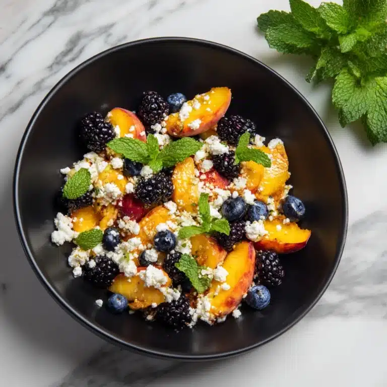 Blueberry Peach Feta Salad Recipe