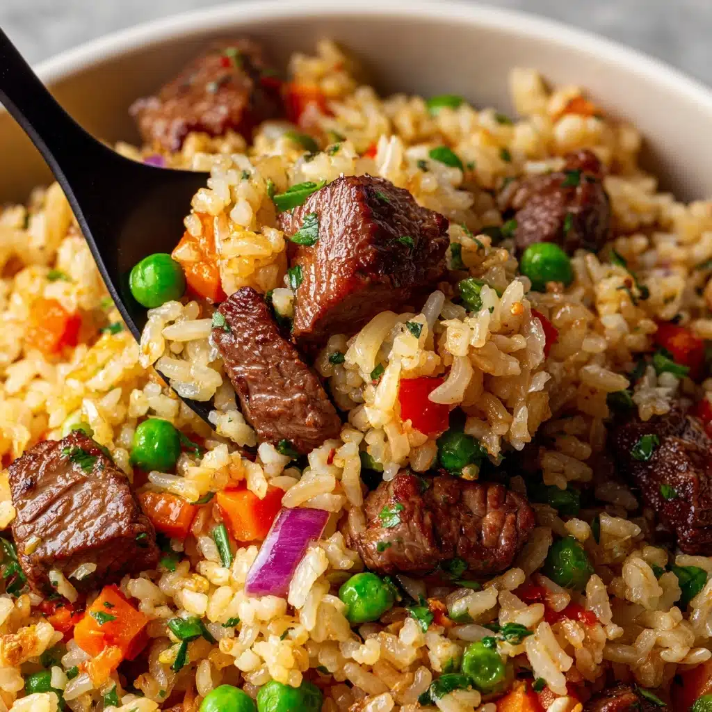 Onion Beef Fried Rice Recipe