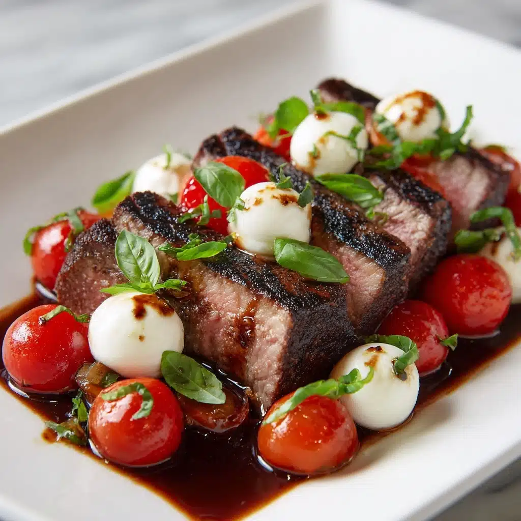 Balsamic Caprese Grilled Flank Steak Recipe - Recipe Image
