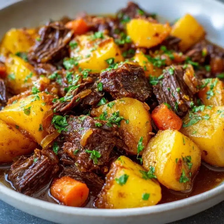 Crockpot Loaded Steak and Potato Bake Recipe