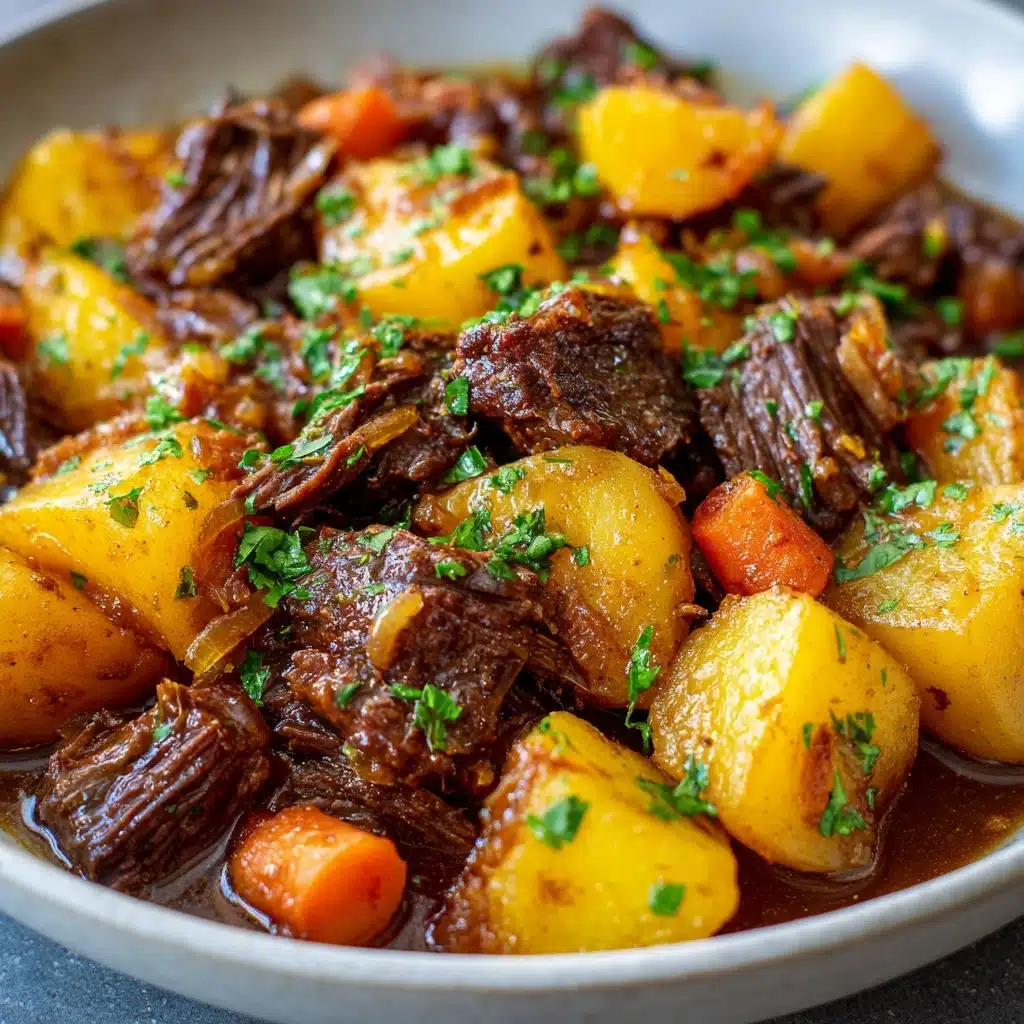Crockpot Loaded Steak and Potato Bake Recipe