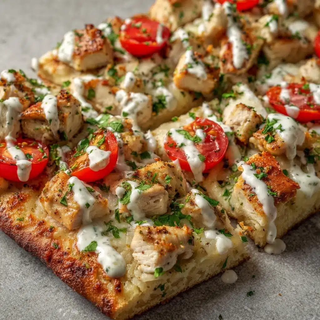 Mediterranean Tzatziki Chicken Naan Pizza Recipe