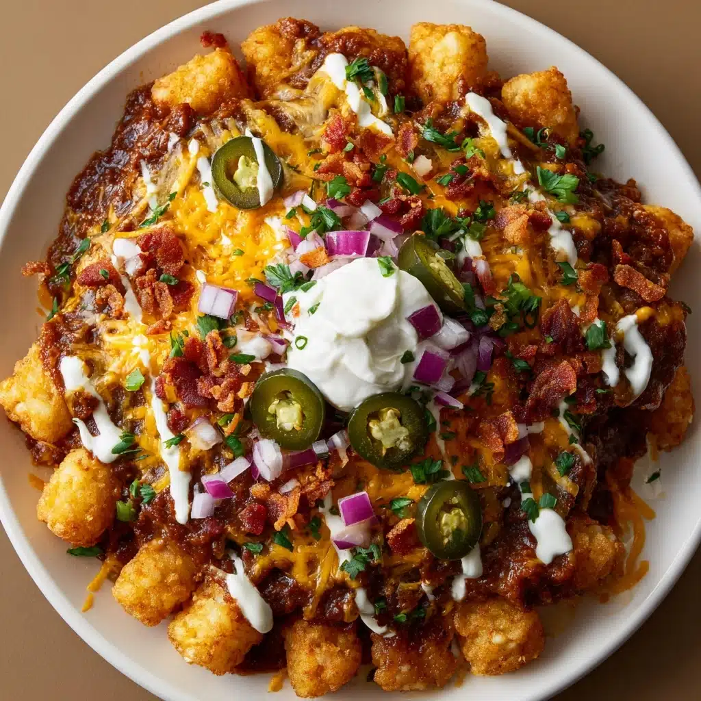 Loaded Cowboy BBQ Tater Tot Nachos Recipe