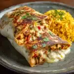 Smothered Green Chile Chicken Burritos Recipe