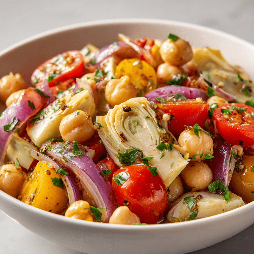 Tuscan Artichoke Tomato Salad Recipe - Recipe Image