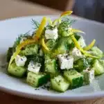 Cucumber Avocado Feta Salad Recipe