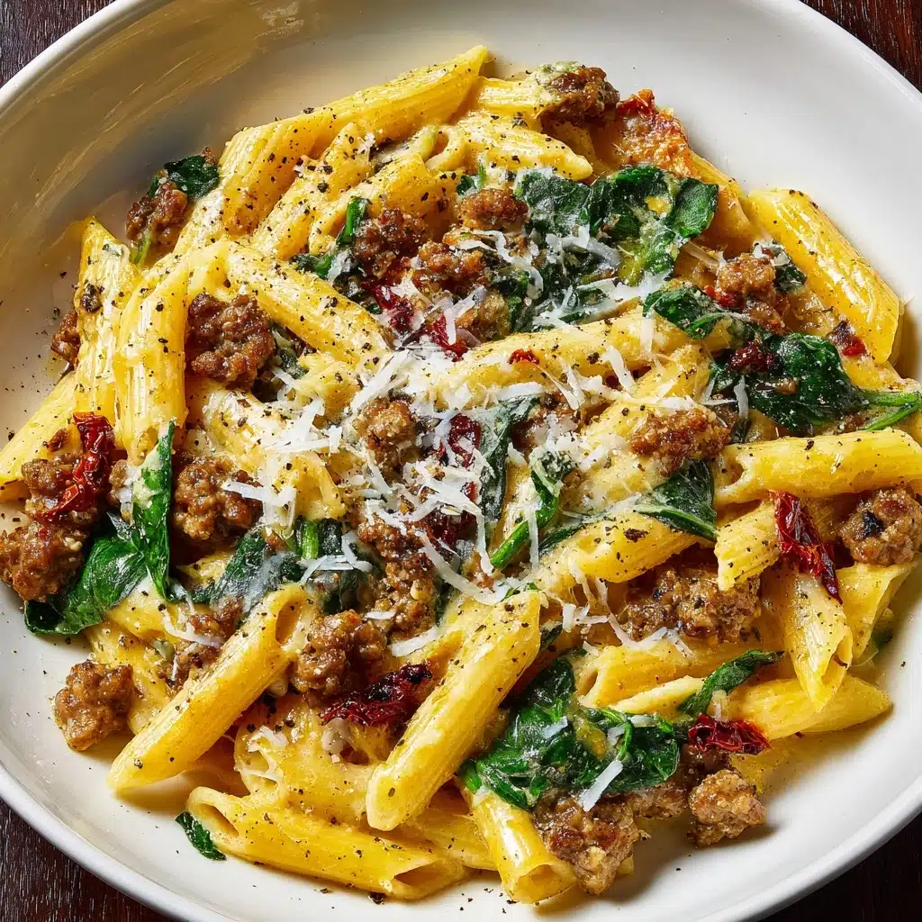 Creamy Tuscan Sausage Pasta Recipe - Recipe Image