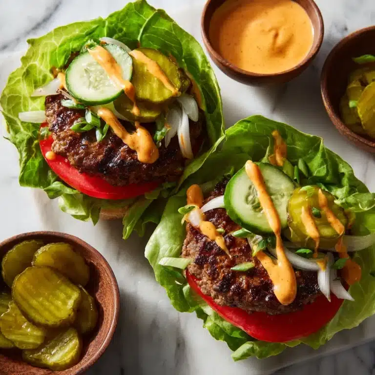 Low Carb Burger Lettuce Wraps Recipe