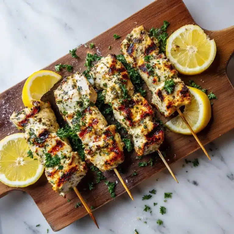Garlic Parmesan Chicken Skewers Recipe