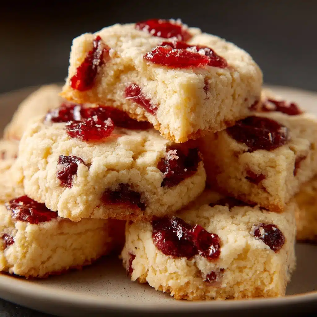 White Chocolate Cherry Shortbread Cookies Recipe