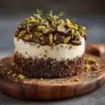 Pistachio and Mushroom Cheesecake with Feta & Parmesan Crust Recipe