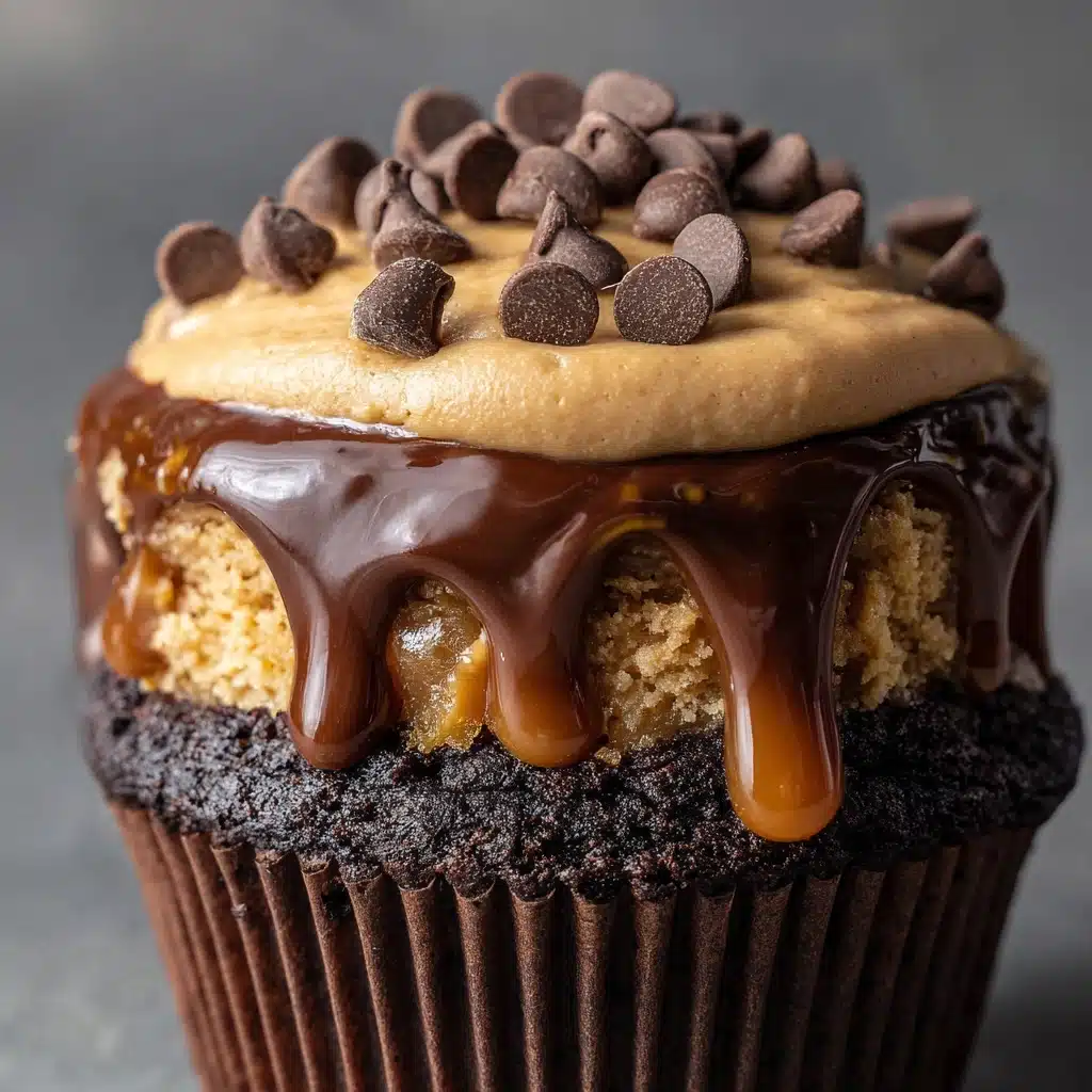 Gooey Peanut Butter Lava Cupcakes Recipe - Recipe Image