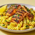 Salmon Bites with Lemon Butter Orzo Recipe