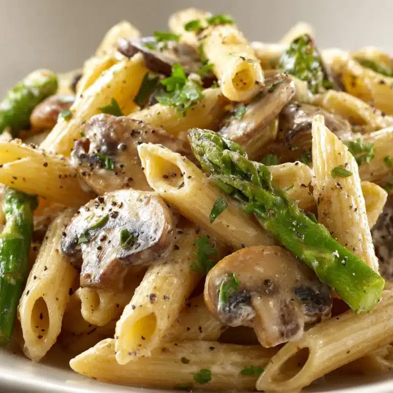Creamy Mushroom and Asparagus Chicken Penne Recipe