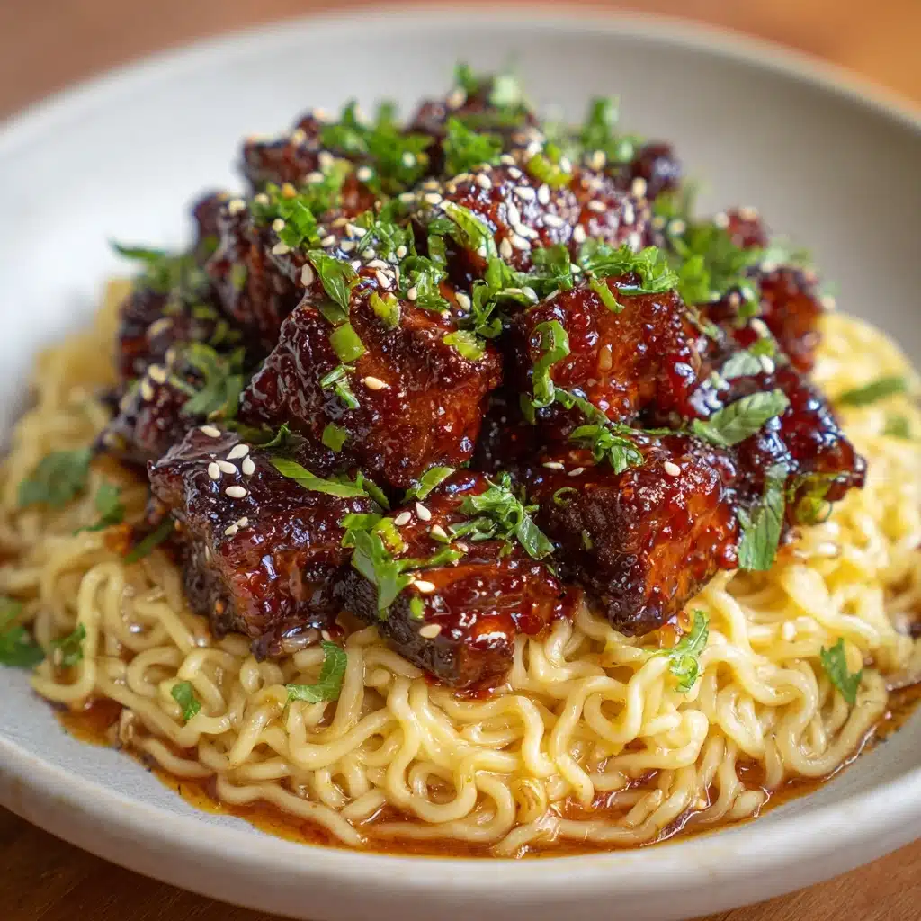 Sweet and Spicy Garlic Steak Pasta Recipe - Recipe Image