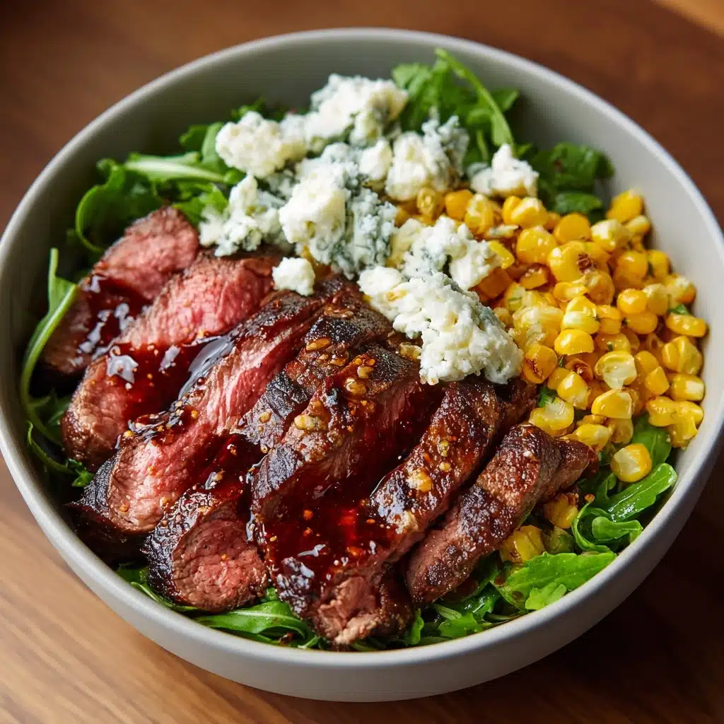 Grilled Balsamic Steak Salad with Gorgonzola & Corn Recipe - Recipe Image