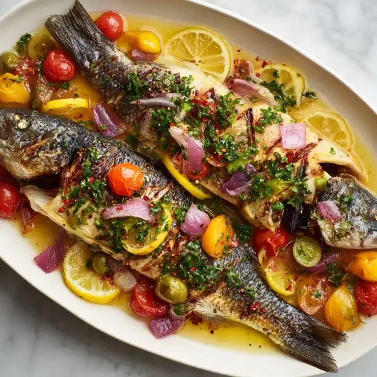 Easy Mediterranean Baked Mackerel Fish Recipe