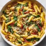 Creamy Tuscan Sausage Pasta Recipe