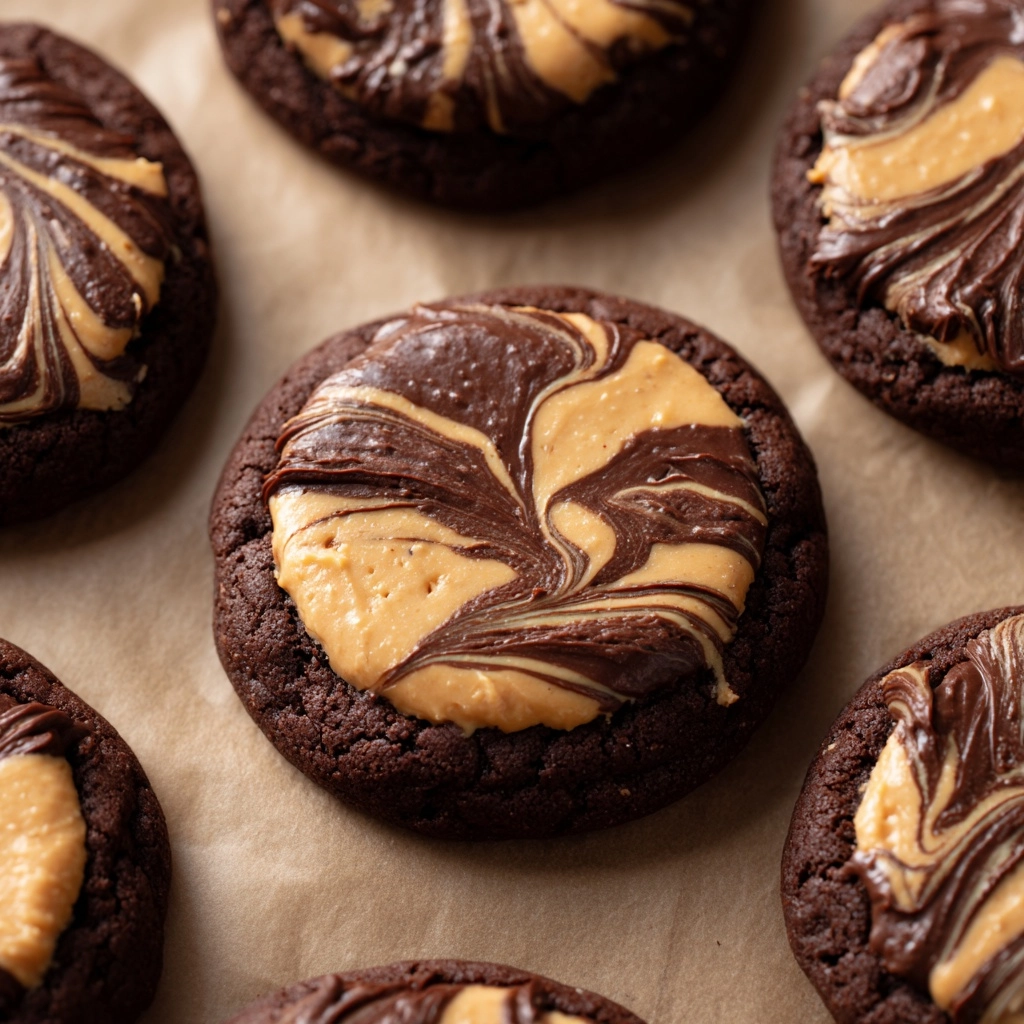 Peanut Butter Brownie Swirl Cookies Recipe