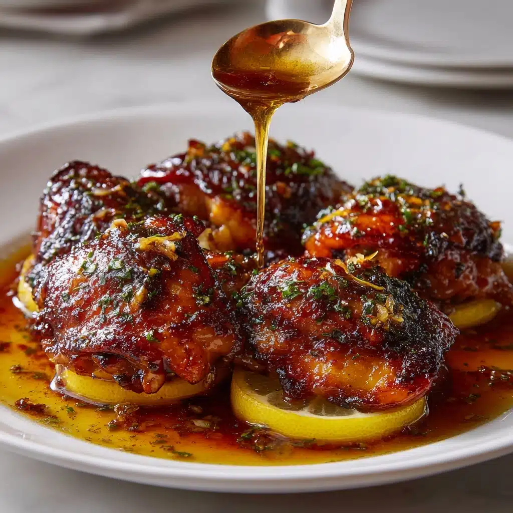 Honey Garlic Lemon Pepper Chicken Thighs Recipe - Recipe Image