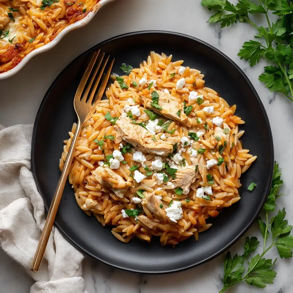 Greek Chicken Orzo Bake Recipe - Recipe Image