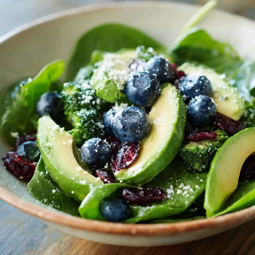 Blueberry Broccoli Spinach Salad Recipe - Recipe Image