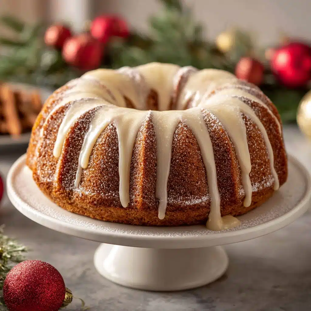 Eggnog Bundt Cake with Eggnog Frosting Recipe - Recipe Image