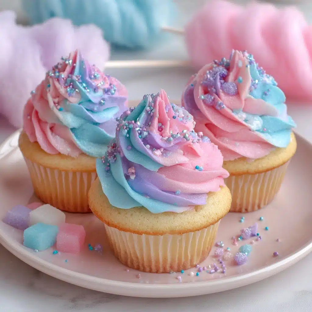The Best Cotton Candy Cupcakes Recipe - Recipe Image