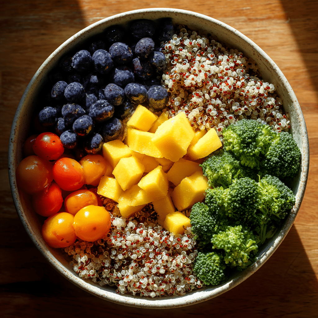 Quinoa Bowl with Grilled Veggies and Avocado Recipe - Recipe Image