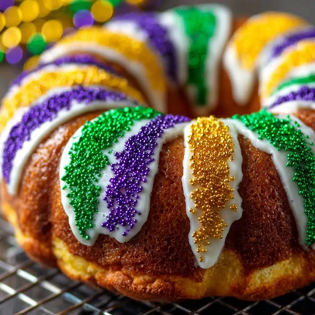 Easy Mardi Gras King Cake Recipe - Recipe Image