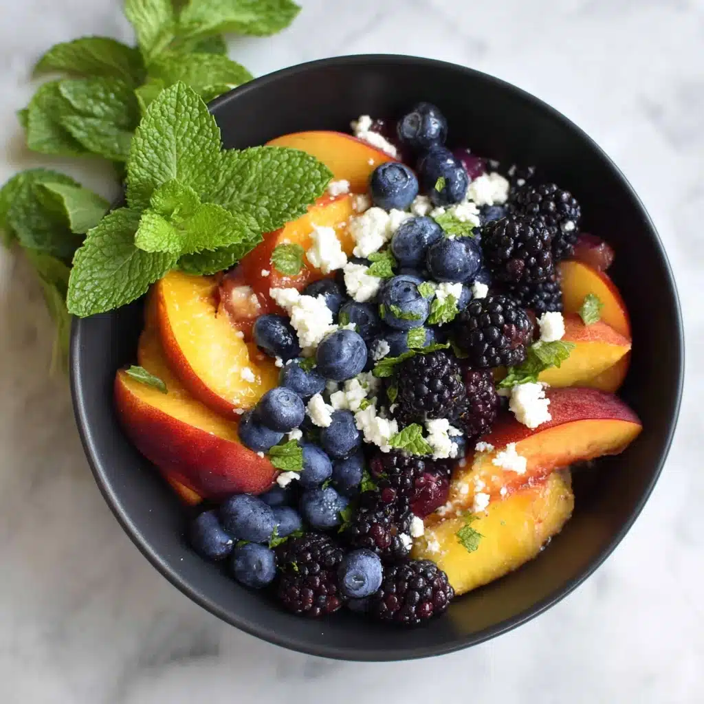 Blueberry Peach Feta Salad Recipe - Recipe Image