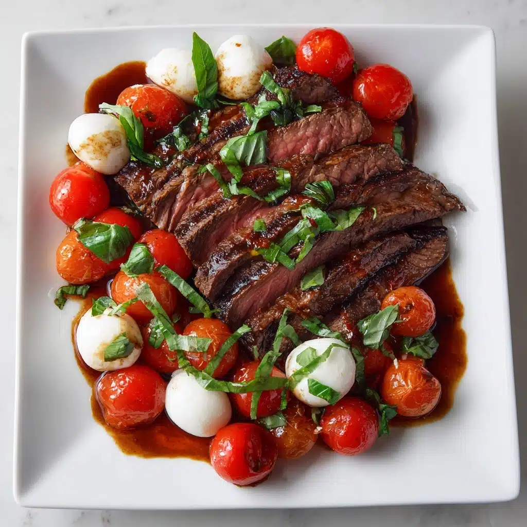 Balsamic Caprese Grilled Flank Steak Recipe - Recipe Image