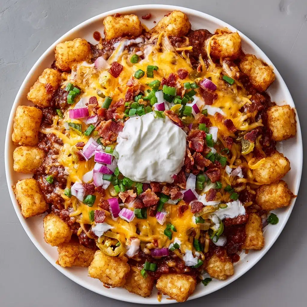 Loaded Cowboy BBQ Tater Tot Nachos Recipe - Recipe Image