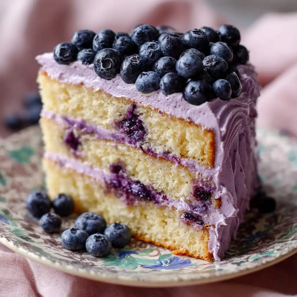 Blueberry Cream Cake Recipe - Recipe Image
