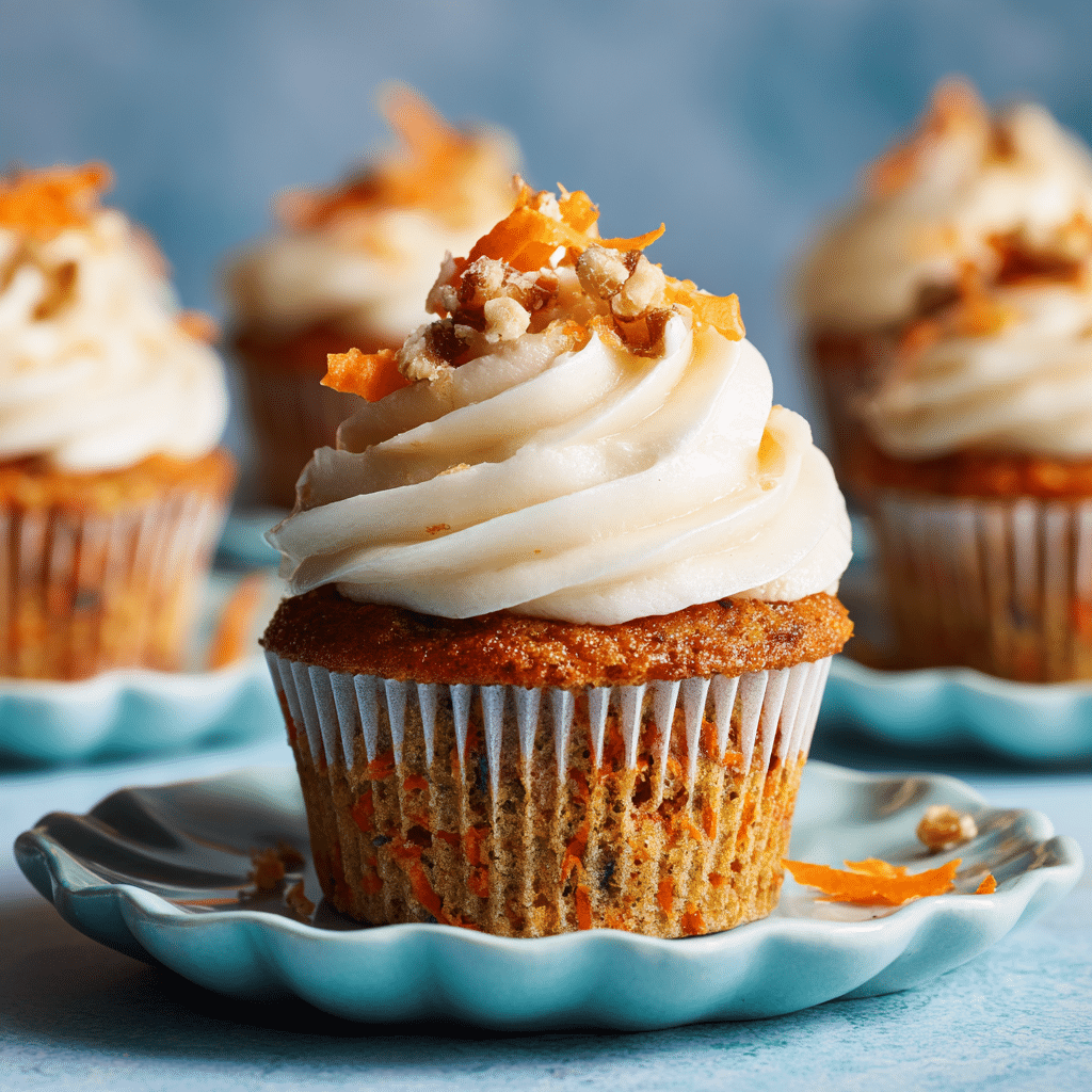 Carrot Cake Cupcakes with Cream Cheese Frosting Recipe - Recipe Image
