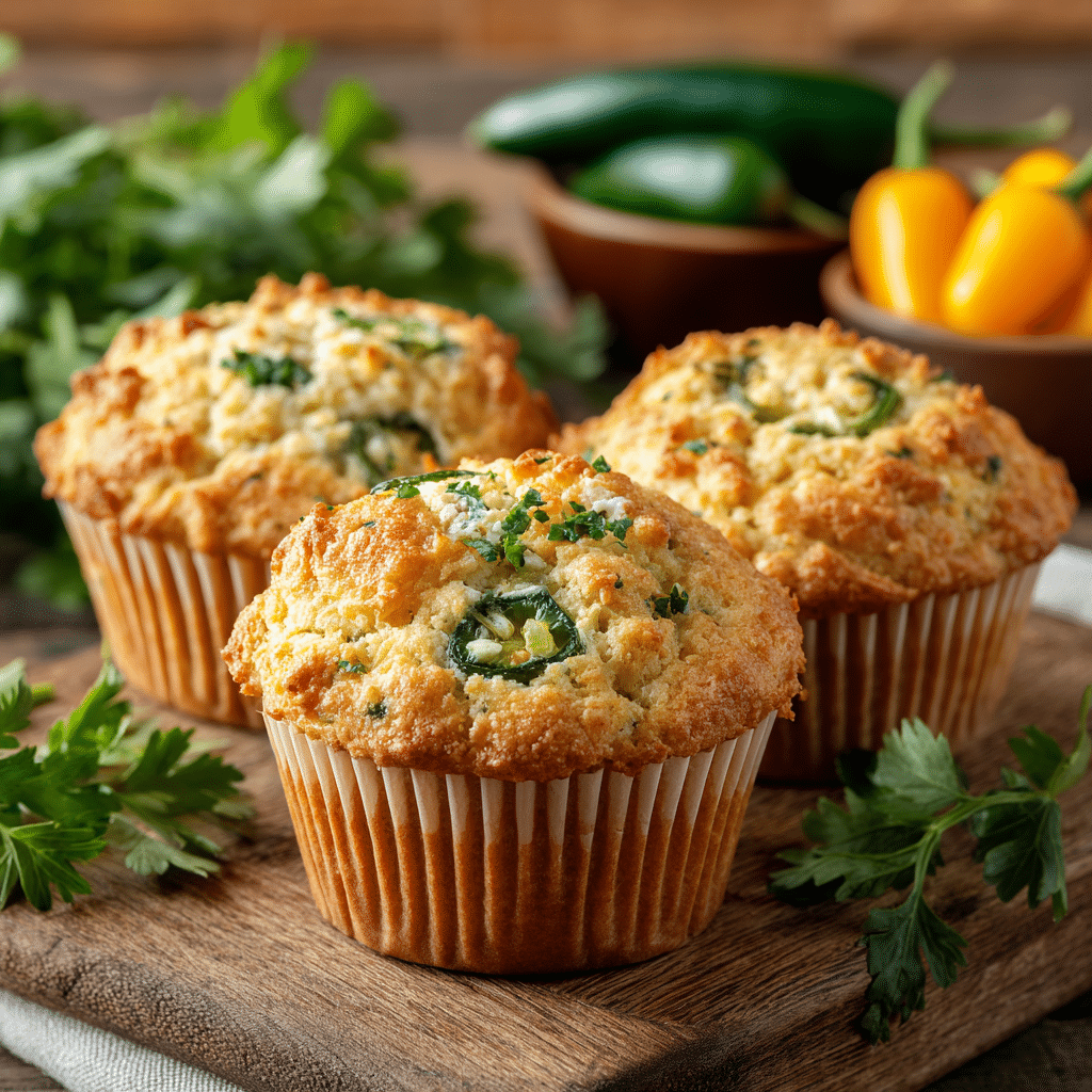 Jalapeño Cornbread Muffins with Cream Cheese Filling Recipe - Recipe Image