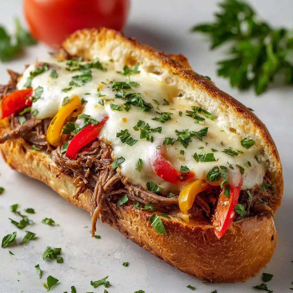 Philly Cheesesteak Cheesy Bread Recipe - Recipe Image