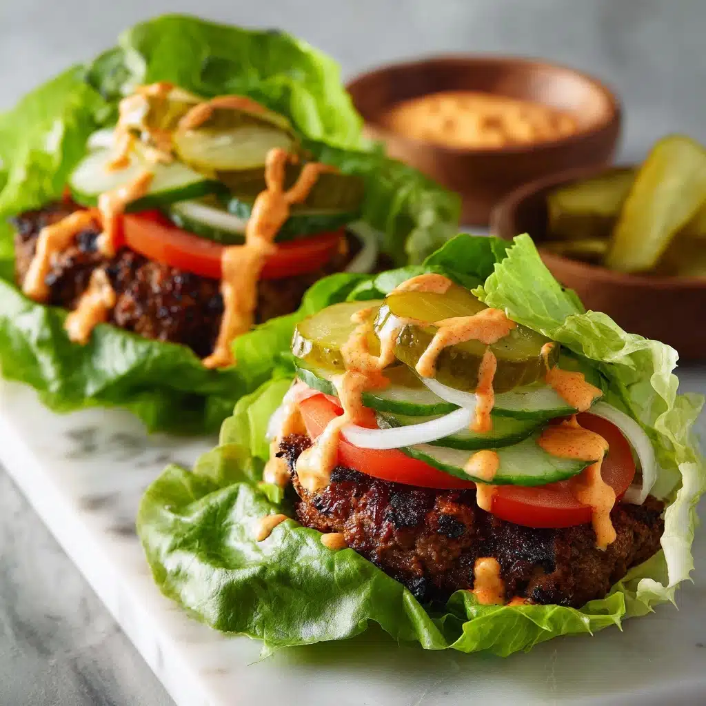 Low Carb Burger Lettuce Wraps Recipe - Recipe Image