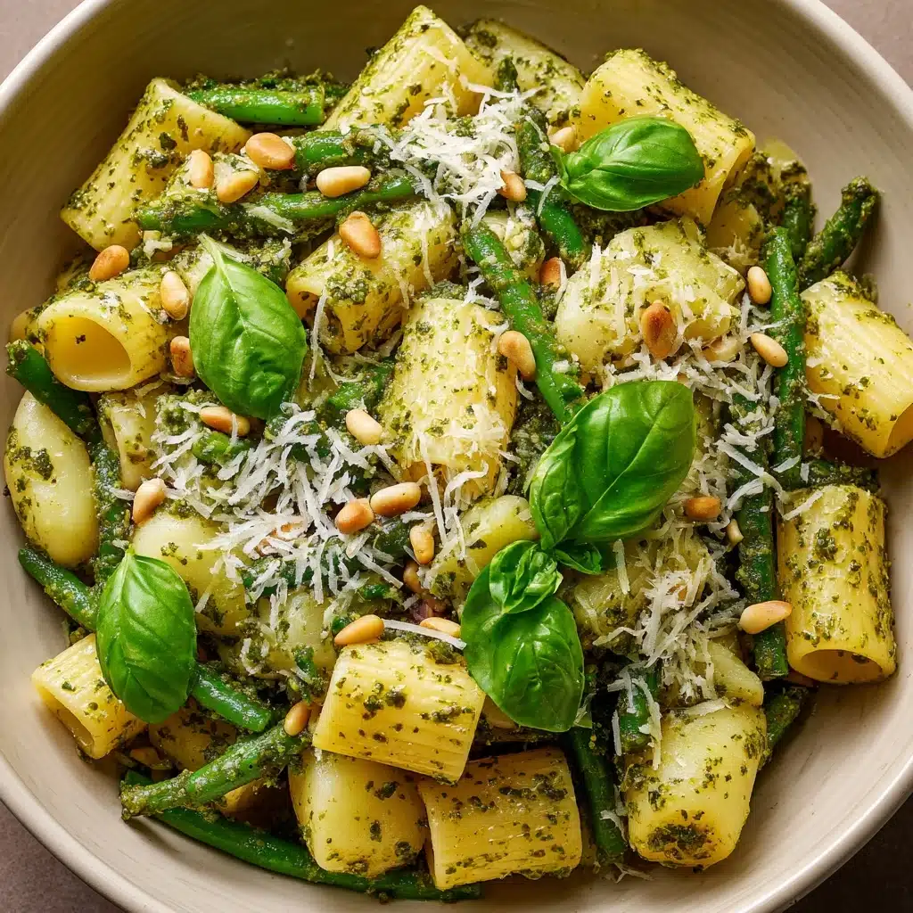 Pesto Pasta with Potatoes and Green Beans Recipe - Recipe Image
