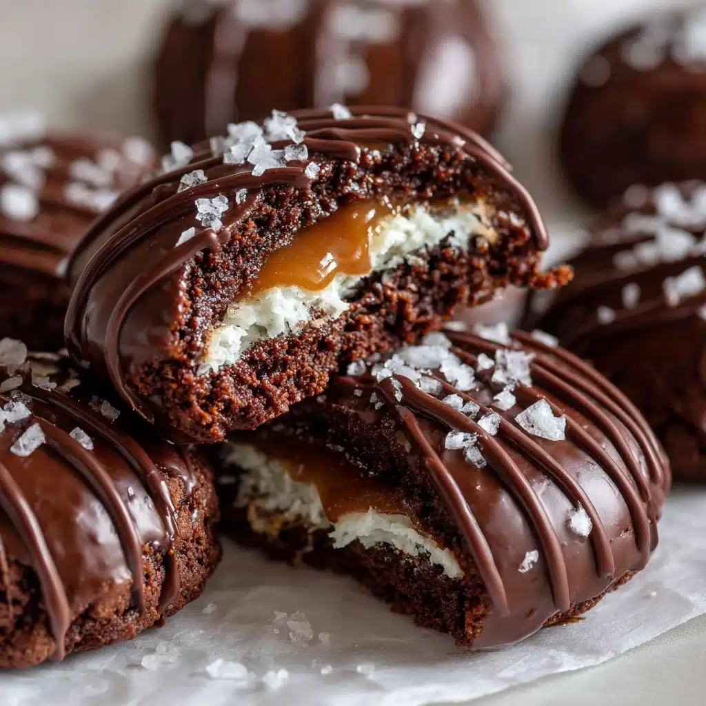 Easy Coconut Caramel Samoa Stuffed Cookie Recipe - Recipe Image