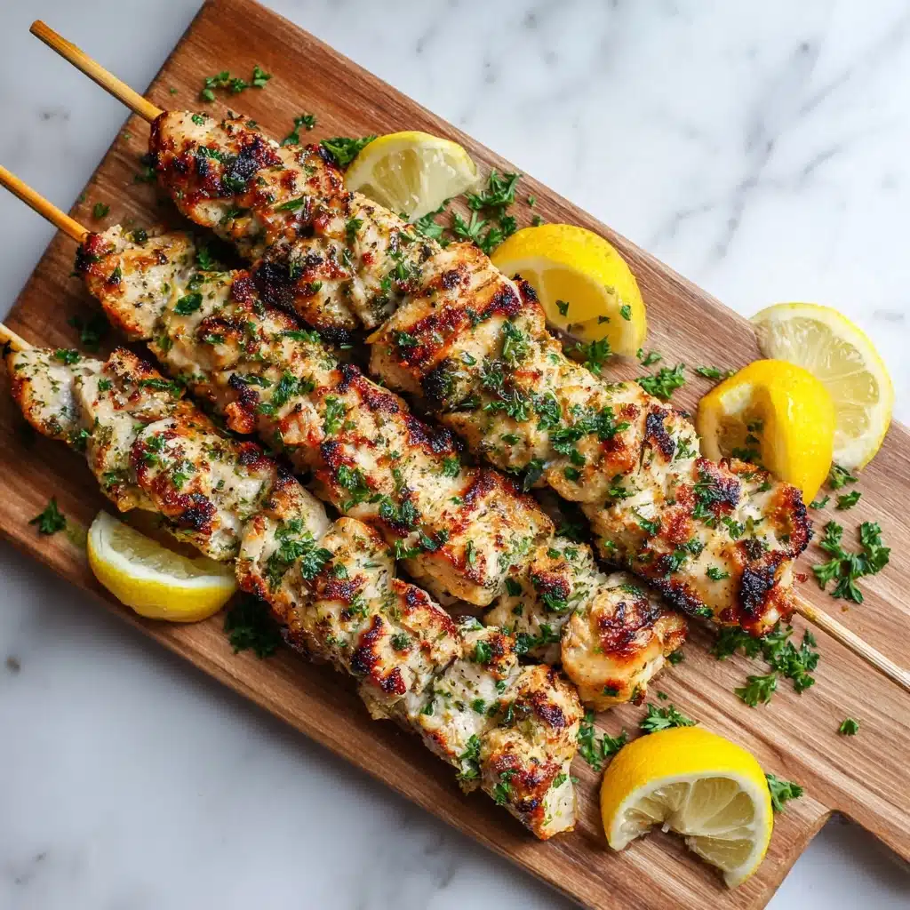 Garlic Parmesan Chicken Skewers Recipe - Recipe Image