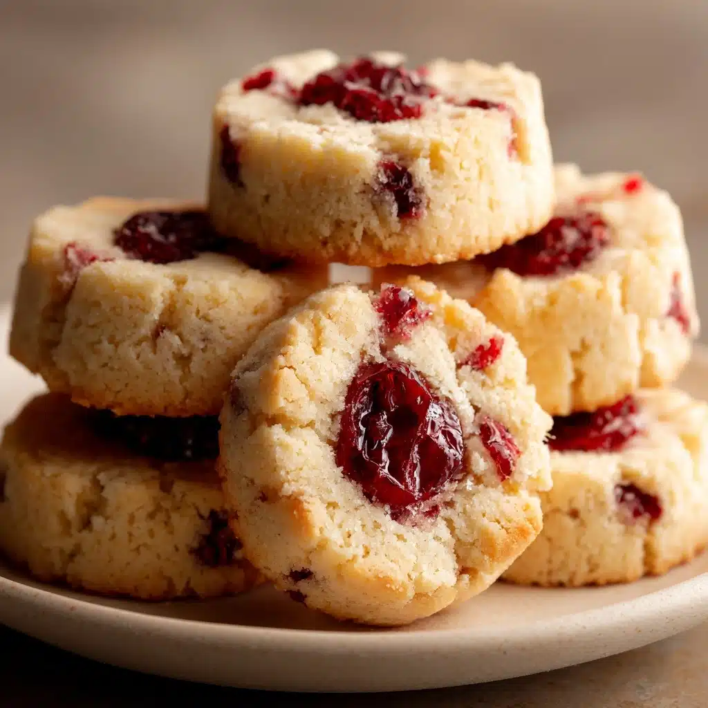White Chocolate Cherry Shortbread Cookies Recipe - Recipe Image
