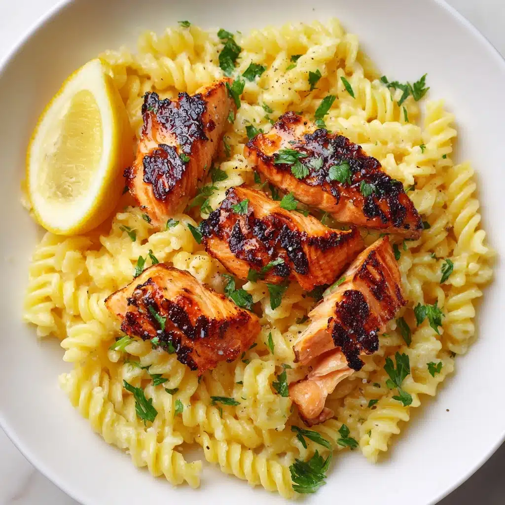 Salmon Bites with Lemon Butter Orzo Recipe - Recipe Image