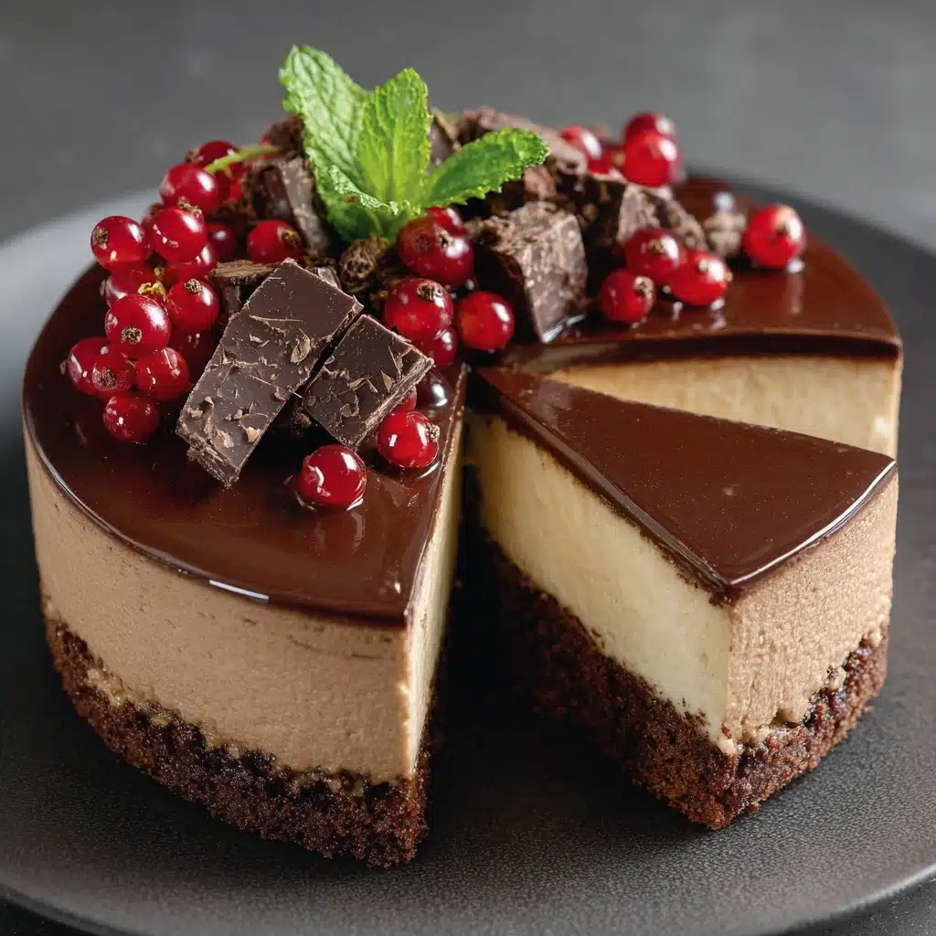 No-Bake German Chocolate Cheesecake Recipe - Recipe Image